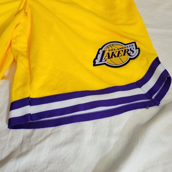 NBA UNK Lebron James #6 LA Lakers Basketball Jersey Shorts Gold Yellow vsmc288f - Picture 4 of 13